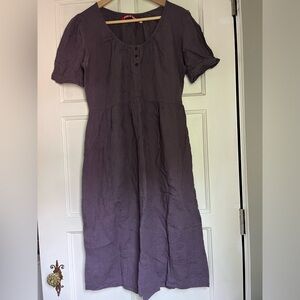 Pyne & Smith Model No. 33 Dress in Plum Linen